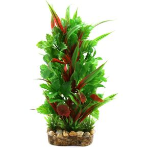 uxcell 8 Inches Plastic Plant Ornament Aquarium Terrarium Reptiles Habitat Decor for Reptile and Amphibians