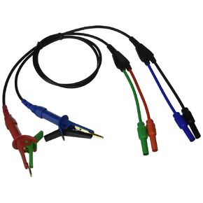 Extech 380465 Kelvin Clip Test Lead Set for Milliohm Meter Models 380460 and 380462