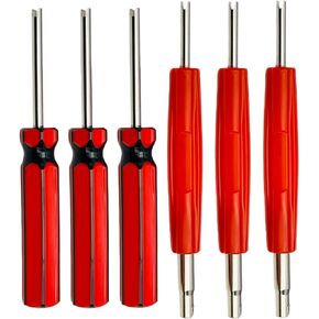 VOTNMIC 6Pcs Tire Valve Stem Removal Tool - Single and Double Heads Valve Core Remover,R134 R12 A/C HVAC Air Conditioner Schrader Valve Stem Core Remover Tool