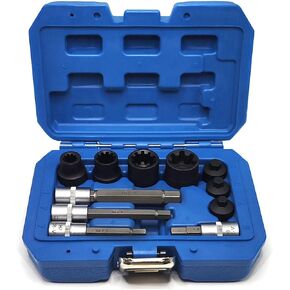 11PCS Universal Master Brake Caliper Socket Set Compatible with Most Cars, Brake Caliper Removal Tool Kit, Bit Tool Set