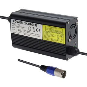 Eseegoo 24V 5A Battery Charger with 3-Pin XLR Connector for Jazzy, Pride, Drive Medical, Golden Technologies, Shoprider, MPV-5, EA1065, S150 180 X-CEL, Jet Jazzy 1107, 1121, 1121 HD, 614, 614 HD