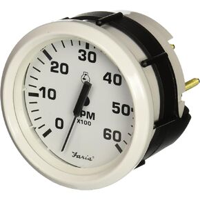 Faria - 3003.3484 33103 Dress Tachometer (6000 RPM) Gas - 4", White