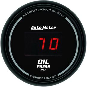 Auto Meter 6327 Sport Comp Digital 2-1/16" 0-100 PSI Digital Oil Pressure Gauge