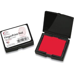 LEE Inkless Fingerprint Pad, 2.25" x 1.75", Red