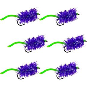 Mulberry Fly Fishing Flies - 6 Pc Set, Hook Size #10 for Carp, Panfish, Bluegill in Kuwait