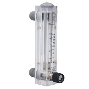 Liquid Flowmeter, Panel Type High Accuracy Water Flow Meter Acrylic Transparent Adjustable Fluid Flow Meter for Measure and Control The Flow Rate of Liquid Medium, 0.5-5GPM