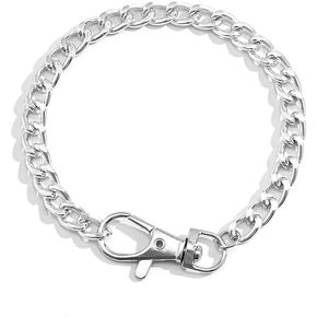 Chunky Link Bracelets Personalized Buckle Geometric Chain Bracelet Simple Single-layer Thick Chain Creative Metal Colorful Oil Drop Bracelet Trendy Irregular Chain Bracelet for Women Men
