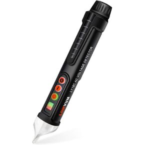 جهاز اختبار الجهد الكهربي، LOMVUM جهاز اختبار الجهد الكهربي المزدوج غير المتصل ثنائي المدى 12 فولت - 1000 فولت / 48 فولت - 1000 فولت مع مصباح يدوي LED، وضع التنبيه وحكم السلك المباشر/الفارغ in Kuwait