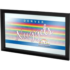 NBA Denver Nuggets Framed Logo Mirror, One Size, Black