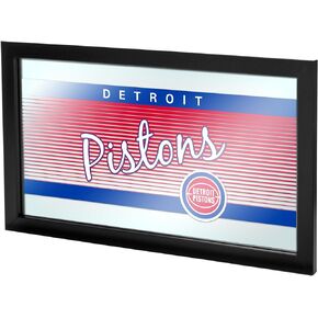 NBA Detroit Pistons Framed Logo Mirror, One Size, Black