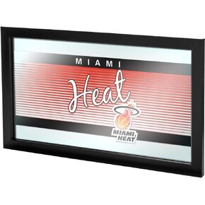 NBA Miami Heat Logo Mirror, One Size, Black