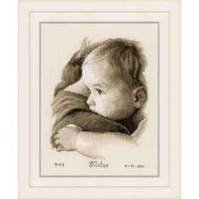 Vervaco Baby Hug On Aida (14 Counted Cross Stitch Kit 8.75"X11.25", 40 x 2 x 20 cm, Assorted