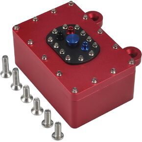1/10 RC Crawler Receiver Box CNC Aluminum Scale Fuel Cell Receiver Box 60 * 40 * 26mm for 1/10 RC Crawler Rigs SCX10 PRO Capra RR10 VS4-10 Phoenix Upgrades (Receiver Box Blue)