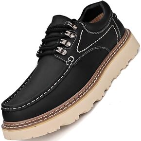 DZUJY Casual Shoes for Men Oxfords Mens Chelsea Boots Oxford Work Leather Dress Men's Formal Man Shoe Boat Black Brown Size