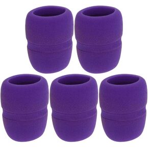 Fielect 5Pcs Microphone Mic Covers Foam Thick Handheld Stage Microphone Windscreen Foam Cover Blue for KTV, Dance Ball, Conference Room, News Interviews