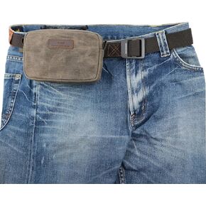Tintris EDC Belt Zipper Pouch for Men Women YKK Zippers, EDC Tactical Pouch Waist Pack Bag for Hiking, Traveling, Water Resistant, Tough Waxed Canvas, Olive, Size M