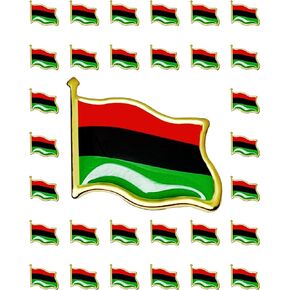 12/25/50 PCS small Metal African American Flag Lapel pins badge for suit jacket bulk