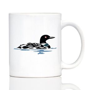 Loon Coffee Mug - Fun Bird Gifts and Lake Decor for Wildlife Lovers - 11oz White Ceramic Mug
