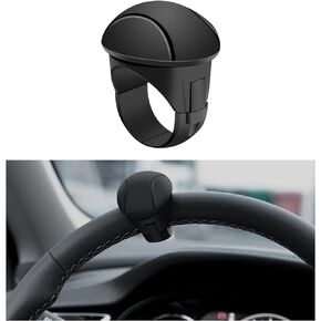 Ziciner Steering Wheel Spinner Knob, Adjustable Car Steering Wheel Knob Spinner, Non-Slip Steering Wheel Aids Power Handles, Auto Universal Accessories for Cars, Trucks, Tractors (Black)