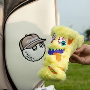 Golf Blade Putter Cover, Cute Monster Elegant Embroidery Premium Leather Golf Blade Putter Headcover for Titleist Scotty Cameron Ping Taylormade Odyssey in Kuwait