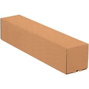 BOX USA BM3325K Square Mailing Tubes, 3" Width, 3" Height, 25" Length, Kraft (Pack of 25)