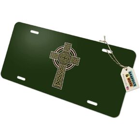 GRAPHICS & MORE Celtic Christian Cross Irish Ireland Novelty Metal Vanity Tag License Plate