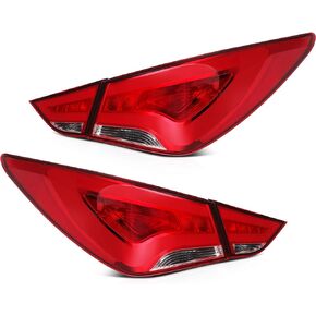 مجموعة مصابيح خلفية LED لشركة هيونداي لسوناتا 2011-2014 مع ضوء الفرامل LED المصابيح الخلفية للسائق وجانب الركاب