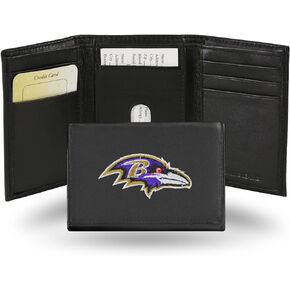 Rico Industries NFL Football Baltimore Ravens Embroidered Tri-fold Wallet