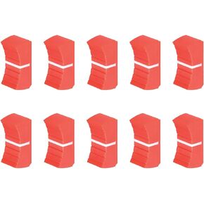Rebower Potentiometer Mixer Fader Cap Flat Button, [for 4x2mm Shaft Switch Cover] - Plastic/White Red/ 10Pcs