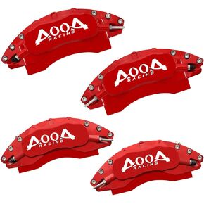 AOOA Powder Coating Aluminum Red with White Character Caliper Cover Fits 19/21 Toyota Camry XSE and RAV4(set of 4)
