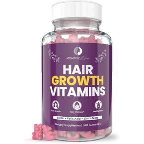Postpartum Hair Loss Vitamin - Biotin Gummies for Hair Growth, Radiant Skin and Strong Nails - Promotes Scalp Health and Regrowth During Recovery and Adjustment Period. - 60 Count (1 Bottle)