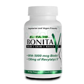 Essential Source Bonita V Vegan Hair Nails and Skin Vitamins for Women - 20 Active Ingredients Including Biotin - Stronger Nails, Healthy Skin, Hair Growth - 60 EZ-TAB Veggie Tablets