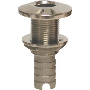 Groco Stainless Steel Hose Barb Thru Hull Fitting - 1-1/8"
