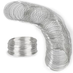 100 Loop Memory Wire for Jewelry Making Memory Beading Wire Bracelet Wire for Beads Jewelry Wire Jewelry Memory Steel Wire Wire for Bracelets Making Bracelet Wire for DIY Crafts Making