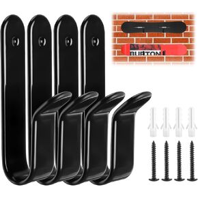 ZWIN 4Pcs Snowboard Wall Mount Clips, Horizontal Snowboard Wall Rack Hanger Holders Storage Skateboard Wall Mount Display Rack for Room Garage Business