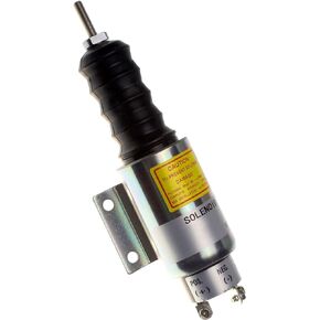 FridayParts 12V 3 Terminals Shut Down Solenoid SA-3193-12 2003-12E2U1B2S1A Compatible for Woodward