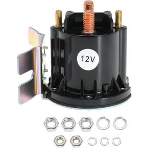 12 Volt DC 4 Terminal Solenoid Relay Switch Contactor Replace 684-1261-212 684-1251-212 For Dump Trailer Lawn Mower