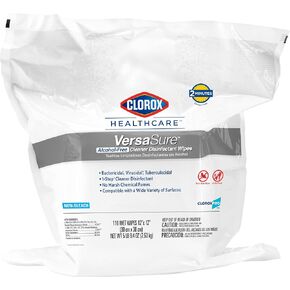 Clorox Healthcare VersaSure Cleaner Disinfectant Wipes, 110 Count Refill, Pack of 2