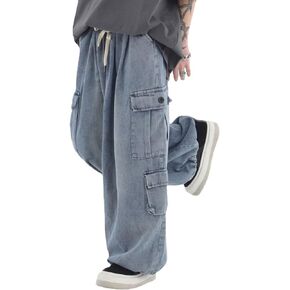 Grunge Emo Pants Y2K Baggy Jeans Fairycore Clothing Acubi Fashion Denim Cargo Sweatpant for Women Alt Goth Clothes