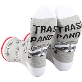 PXTIDY 2 Pairs Trash Panda Socks Raccoon Gift For Raccoon Lover Raccoon Socks Wildlife Rescue Gift Raccoon Themed Gift