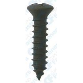 100#8 X 1-1/2" Phillips Oval Head Tapping Screws Black
