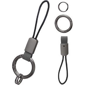 Whtawtaw Microfiber Keychain with Wrist Lanyard and Key Rings, Universal Zinc Buckle Car Key Holder