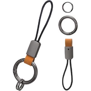 سلسلة مفاتيح من الألياف الدقيقة Whtawtaw مع حبل معصم وحلقات مفاتيح، حامل مفاتيح السيارة بإبزيم عالمي من الزنك in Kuwait