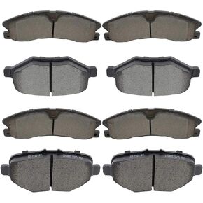 Front Rear Ceramic Brake Pads Compatible with Ford Explorer,Flex,Police Interceptor Sedan/Utility,Special Service Police Sedan,Taurus,Lincoln MKS,MKT