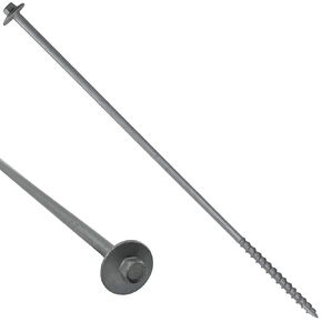 BRAUNY BOY - #12 x 10"- Extra Long Structural Lag Heavy Duty Construction Wood Screw – Galvanized Corrosion Resistant Coating Exterior Timber, Landscape - Easy Flange HEX Head Drive - Qty (25)