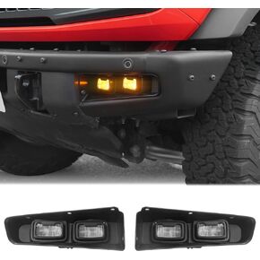 مصابيح الضباب على طراز Mabett Raptor تناسب Ford Bronco 2021-2024 وحدات أداء ممتص الصدمات شديدة التحمل، أضواء مصابيح الضباب المصد السفلي لملحقات برونكو 2/4 باب (بدون سرج الأسلاك عن بعد) in Kuwait