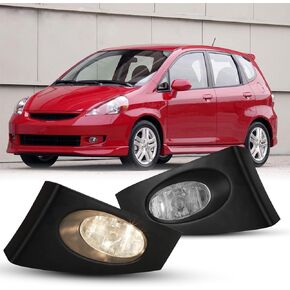 AUTOWIKI Fog Lights Lamps Assembly For 2006 2007 2008 Honda Fit Driver Passenger Replacement 1 Pair