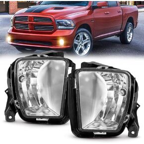 ENERBITIOUS Fog Lights Lamps Replacement for 2013 2014 2015 2016 2017 2018 Dodge Ram 1500 Fog Light Compatible with 9006 12V 55W Bulbs Switch and Wiring Kit