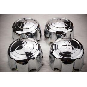 Autocaps Gosweet 4X Four Pieces Set of Chrome Wheel Center Hub Caps for 1992-2002 Mitsubishi Montero Sport MB816581 with Retention Clip for Montero Pajero Sport US Fast Shipment in Saudi Arabia
