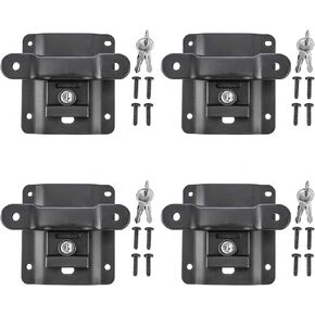 Toolly Box Link Tie Down Brackets with Tie Down Anchors Cleats Locking Kit Compatible with 2015-2022 F150 F250 F350, Replacement for Ford FL3Z-9928408-AB FL3Z-99000A64-B, Pack of 4